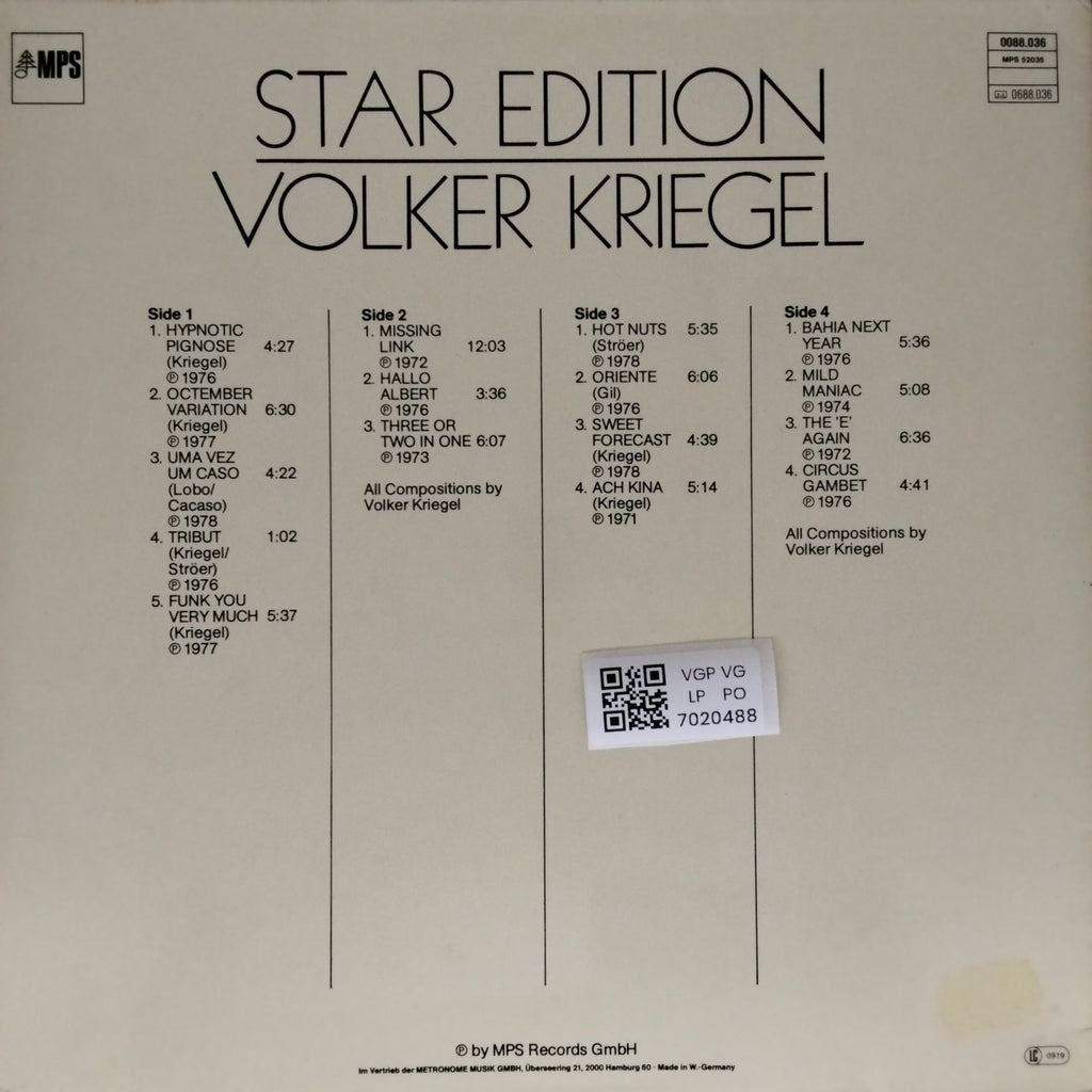 Volker Kriegel - Star Edition (Vinyl) (2)