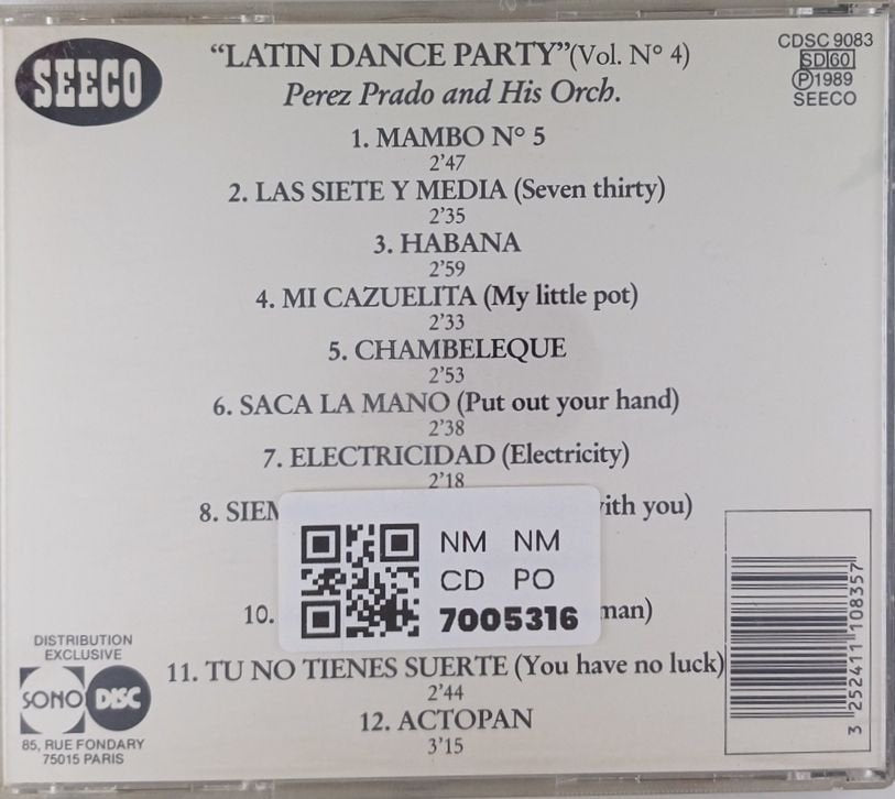 Perez Prado - Latin Dance Party (CD)