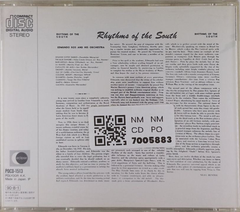 Edmundo Ros and his Orchestra - Rhythms of the South (CD)