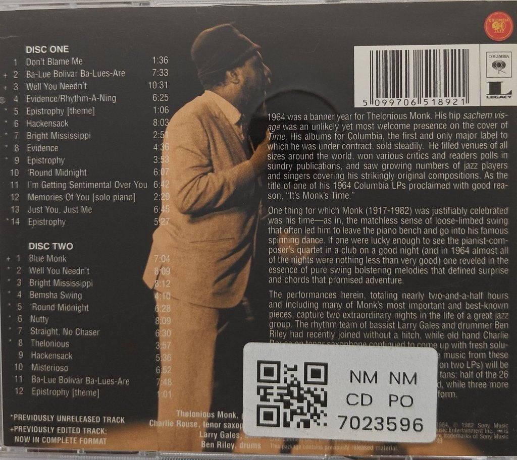 Monk - Live At The Jazz Workshop Complete (CD) (2)