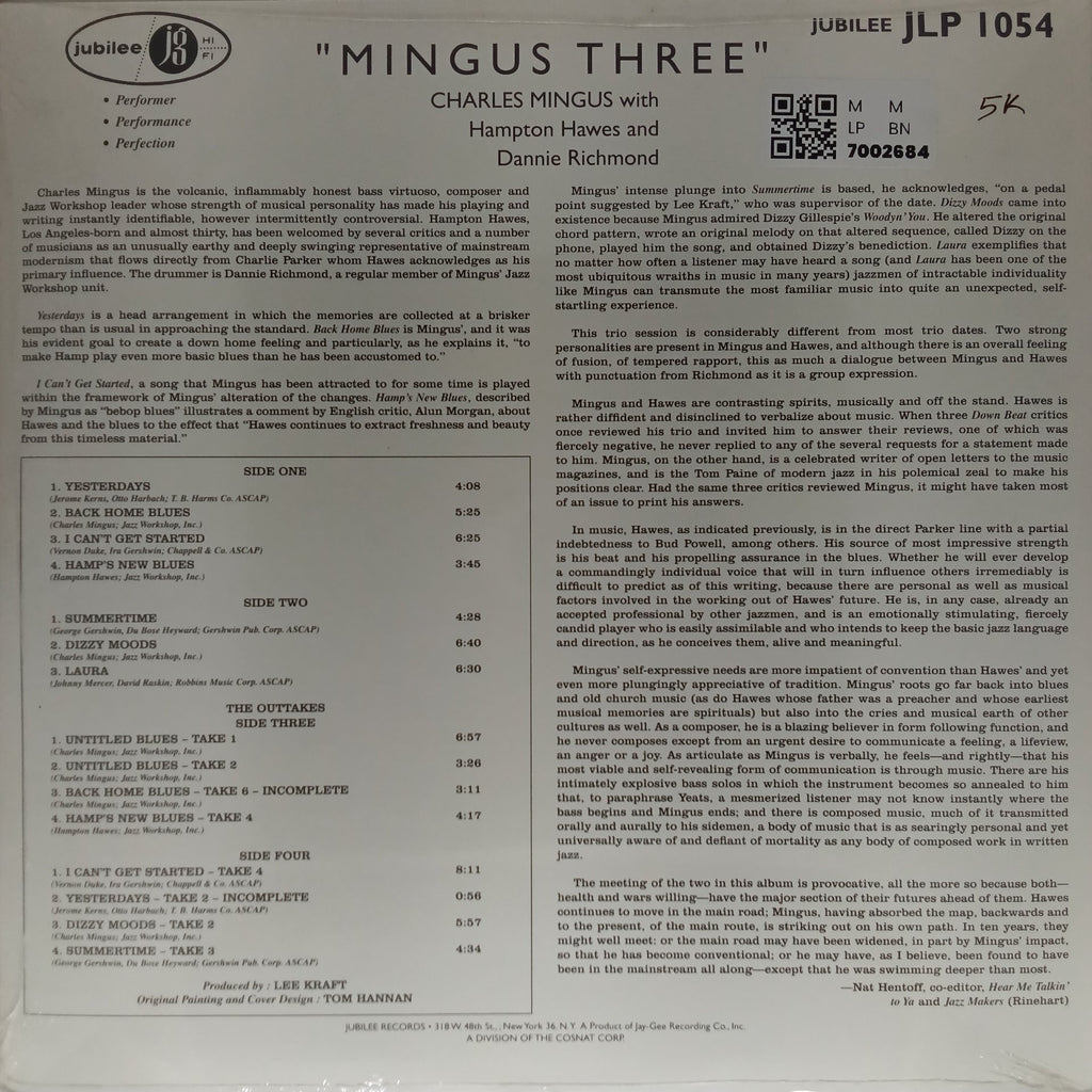 Charles Mingus, Hampton Hawes, Dannie Richmond - Trio (Vinyl) (2)