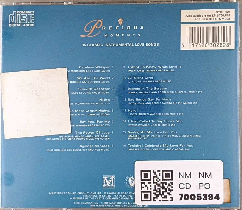 Various - Precious Moments: 16 Classic Instrumental Love Songs (CD)