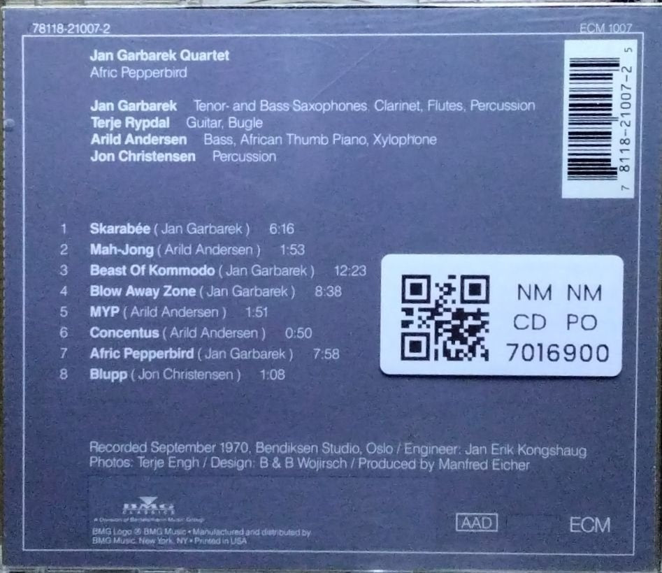 Jan Garbarek Quartet - Afric Pepperbird (CD)