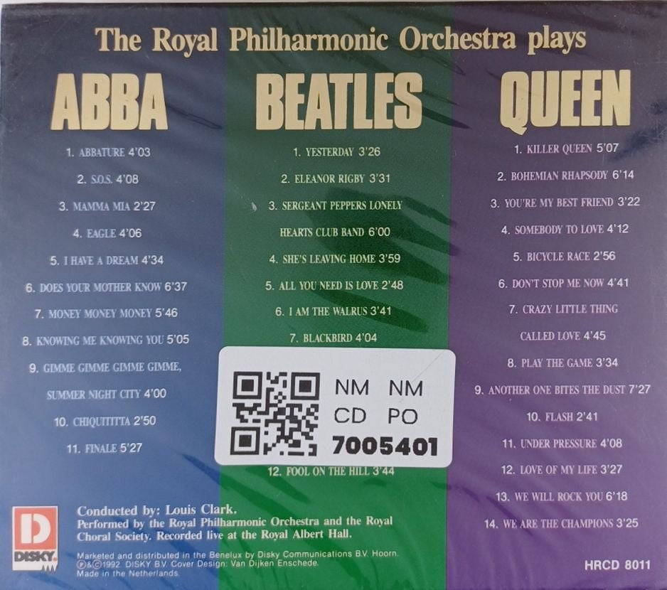 Royal Philharmonic Orchestra - The Royal Philharmonic Orchestra Plays ABBA, Beatles, Queen (CD)