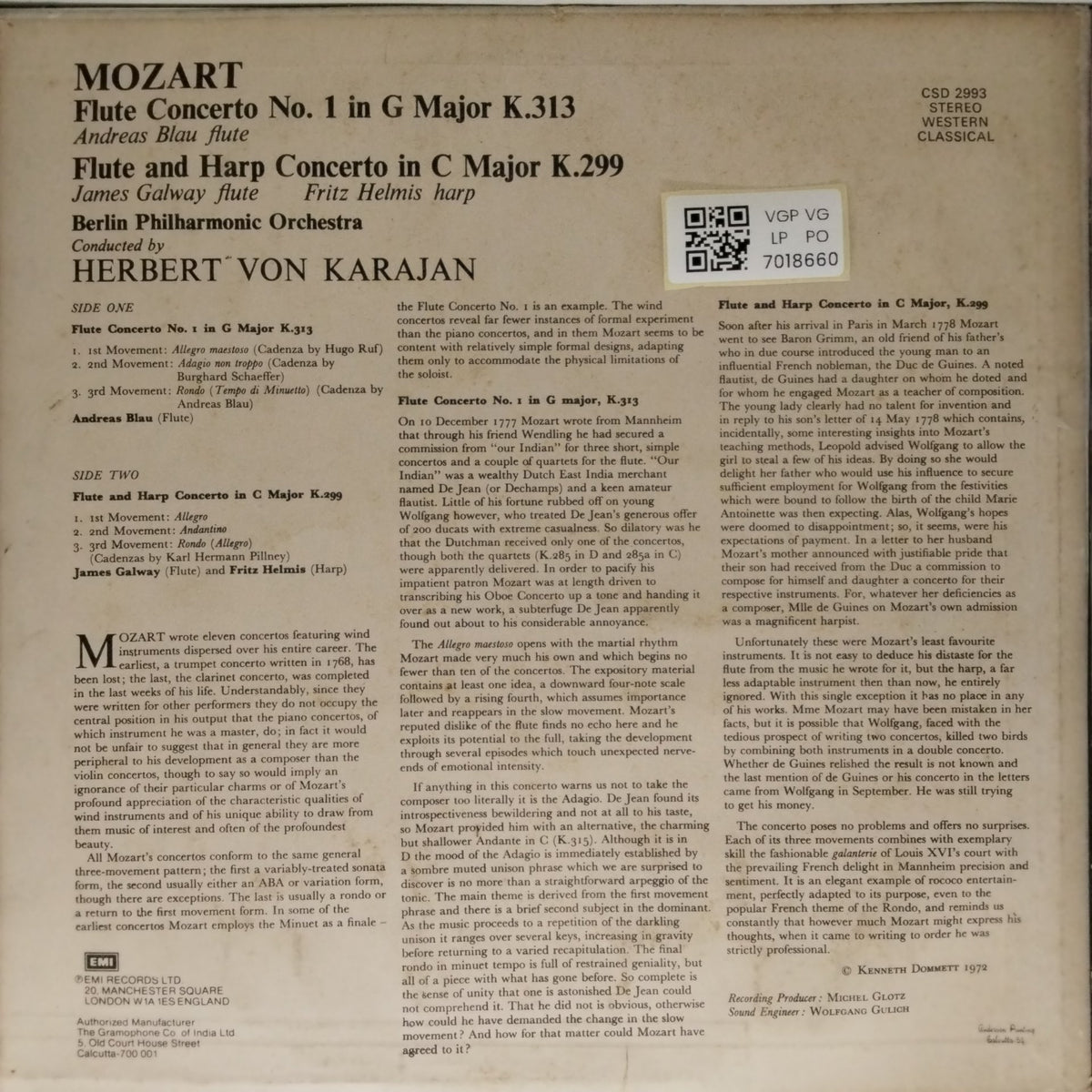 Herbert von Karajan, Berlin Philharmonie Orchestra - Karajan Conducts Mozart Concertos (Vinyl)