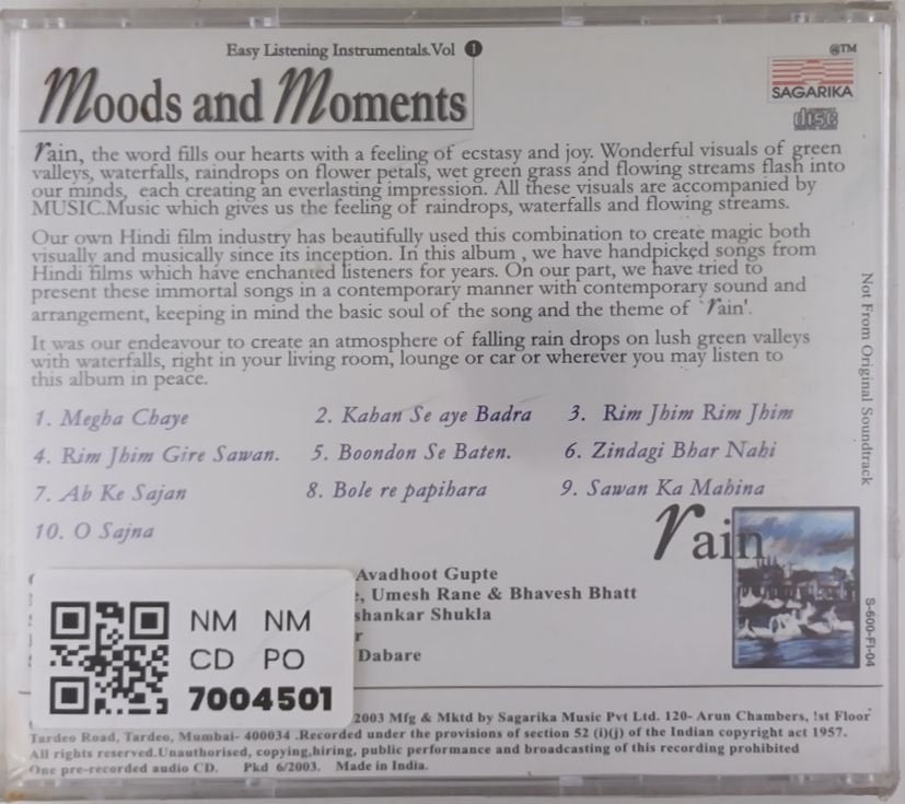 Avadhoot Gupte, Umesh Rane, Bhavesh Bhatt, Shankar Shukla - Moods and Moments (CD)