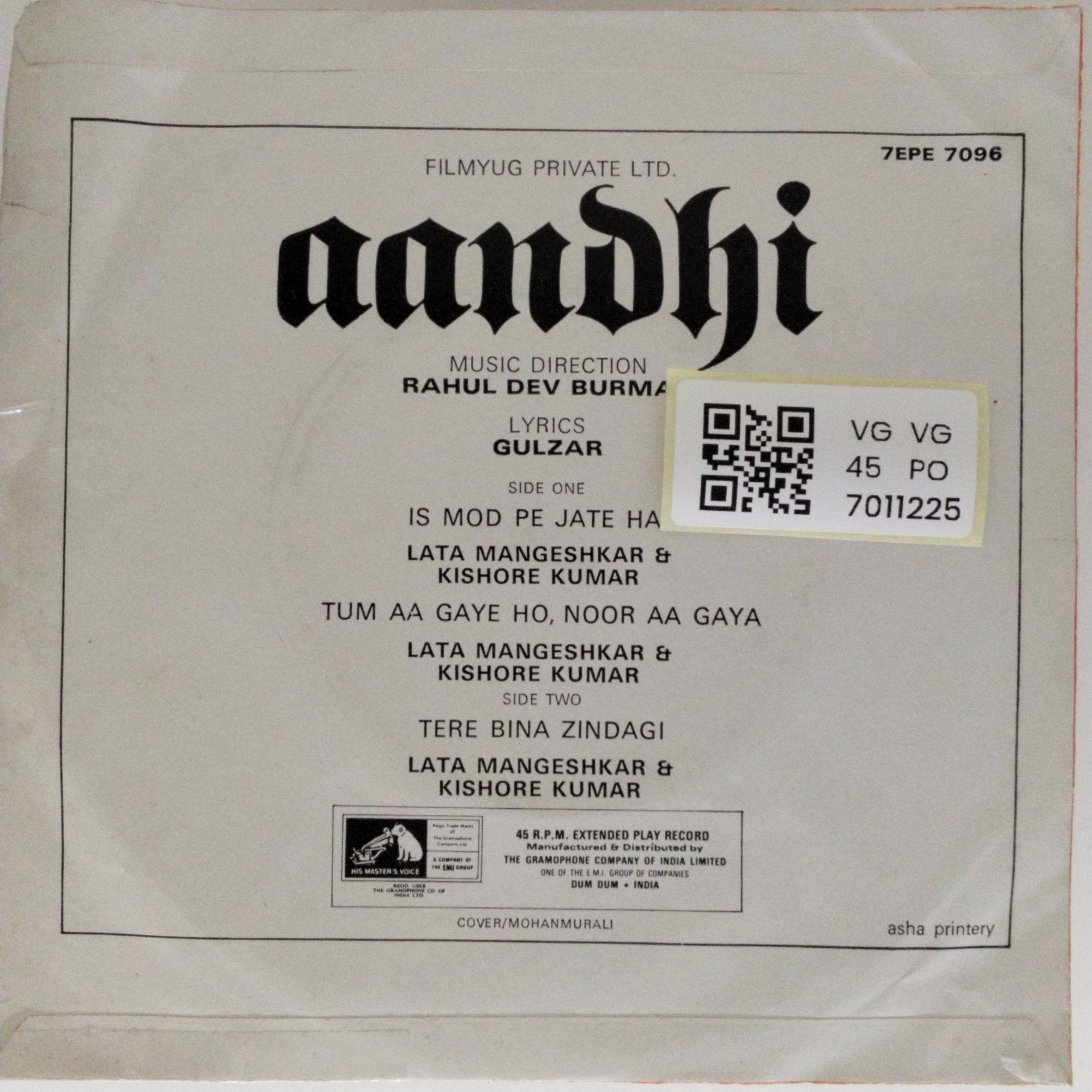 Rahul Dev Burman - Aandhi (45-RPM)