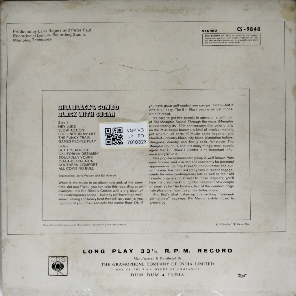 Bill Black's Combo - Black With Sugar (Vinyl)