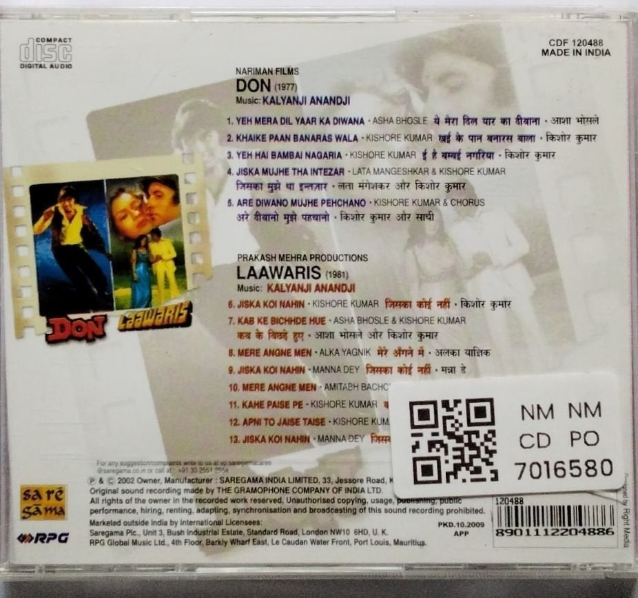 Kalyanji Anandji - Don / Laawaris (CD)