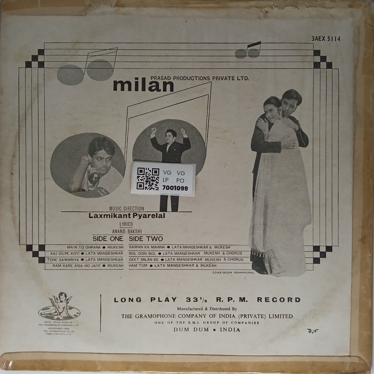 Laxmikant Pyarelal - Milan (Vinyl)