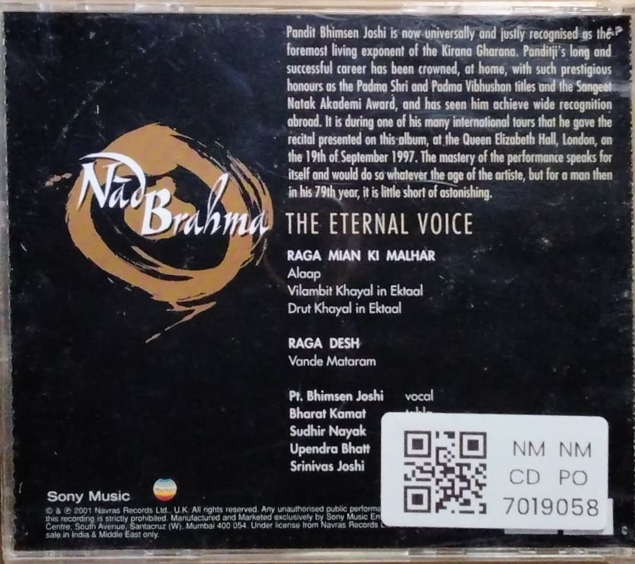 Pt. Bhimsen Joshi - Nad Brahma: The Eternal Voice (CD)