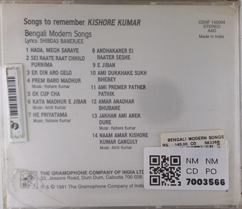 Kishore Kumar - Songs to Remember (CD)