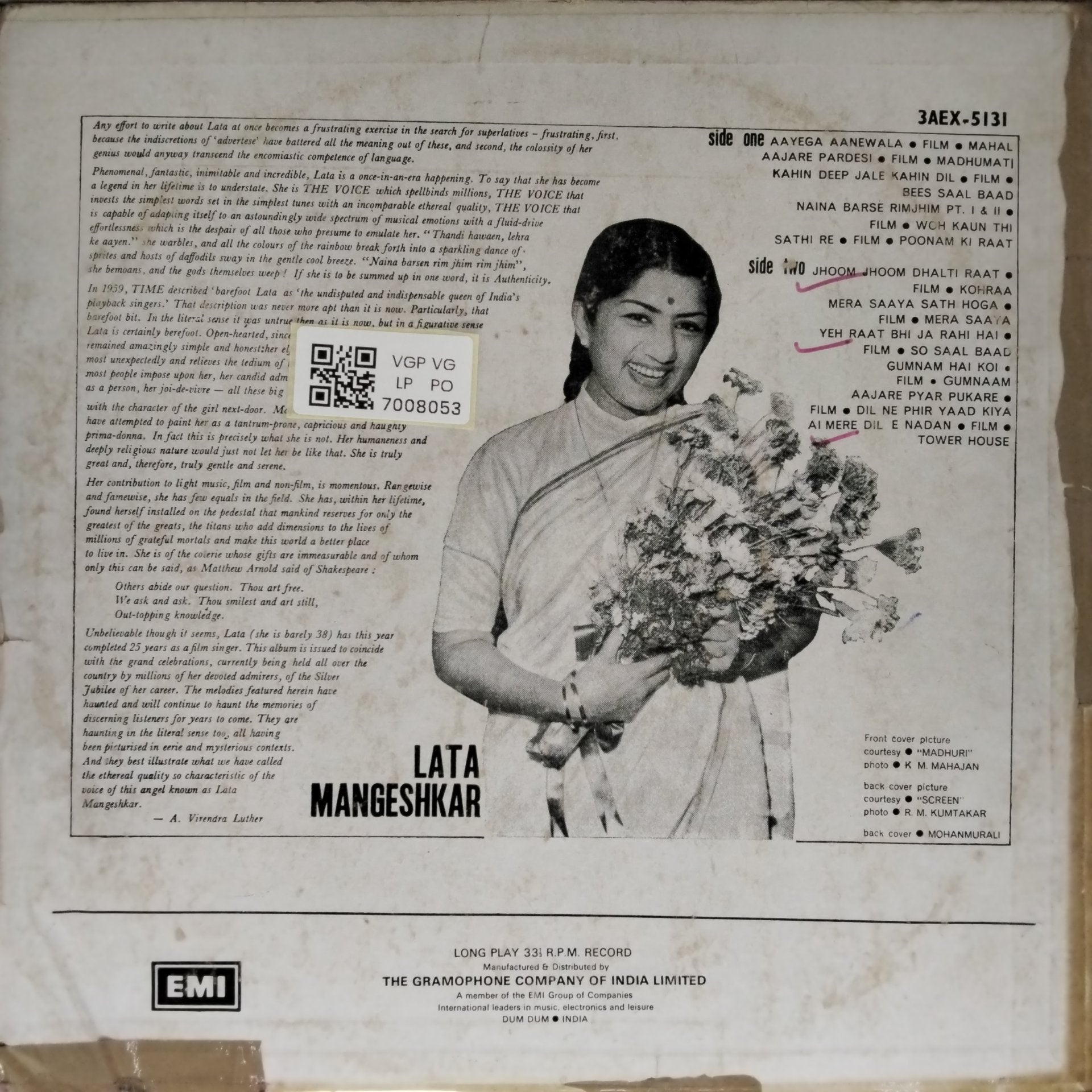Lata Mangeshkar - Haunting Melodies of Lata Mangeshkar (Vinyl)