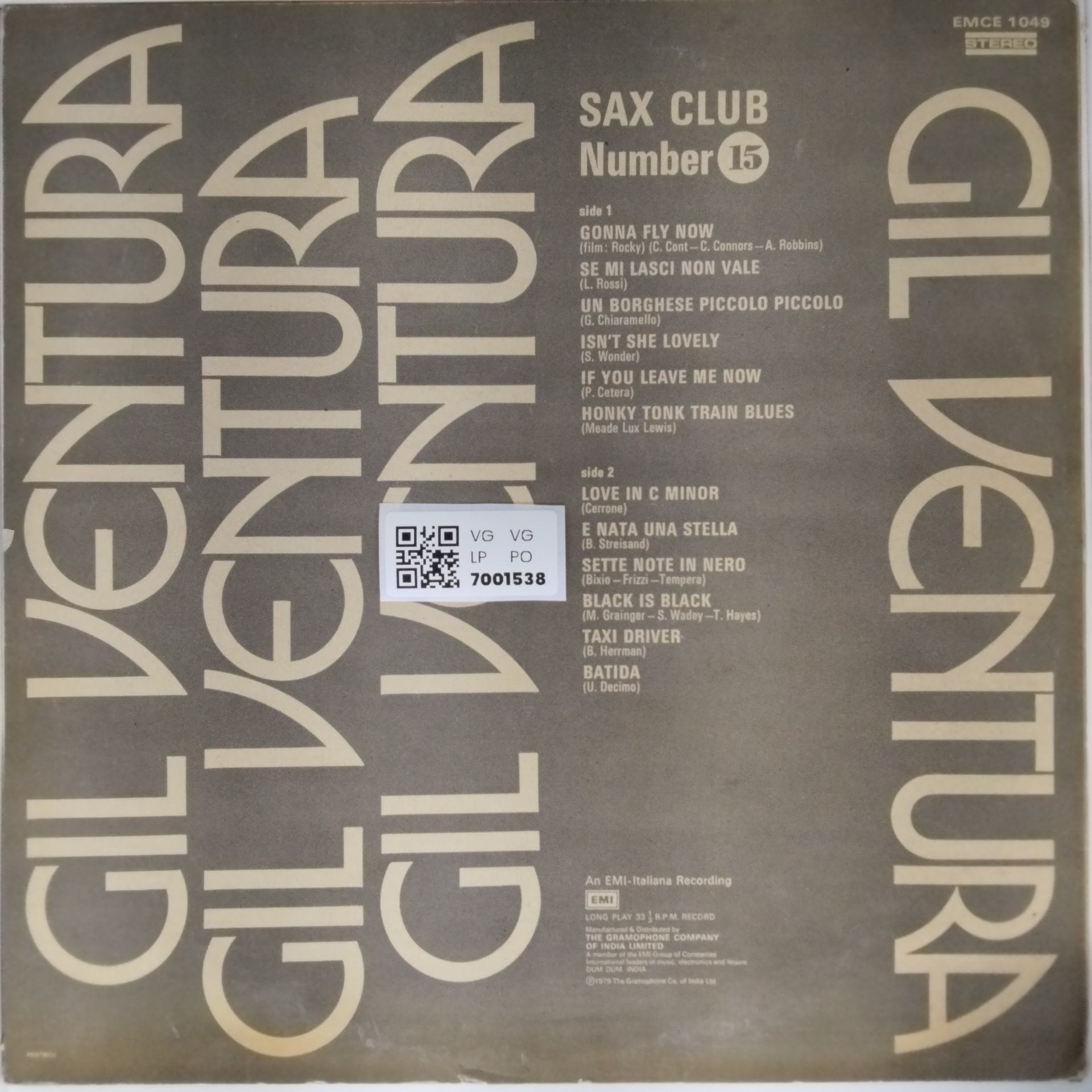 Gil Ventura - Sax Club Number 15 (Vinyl)