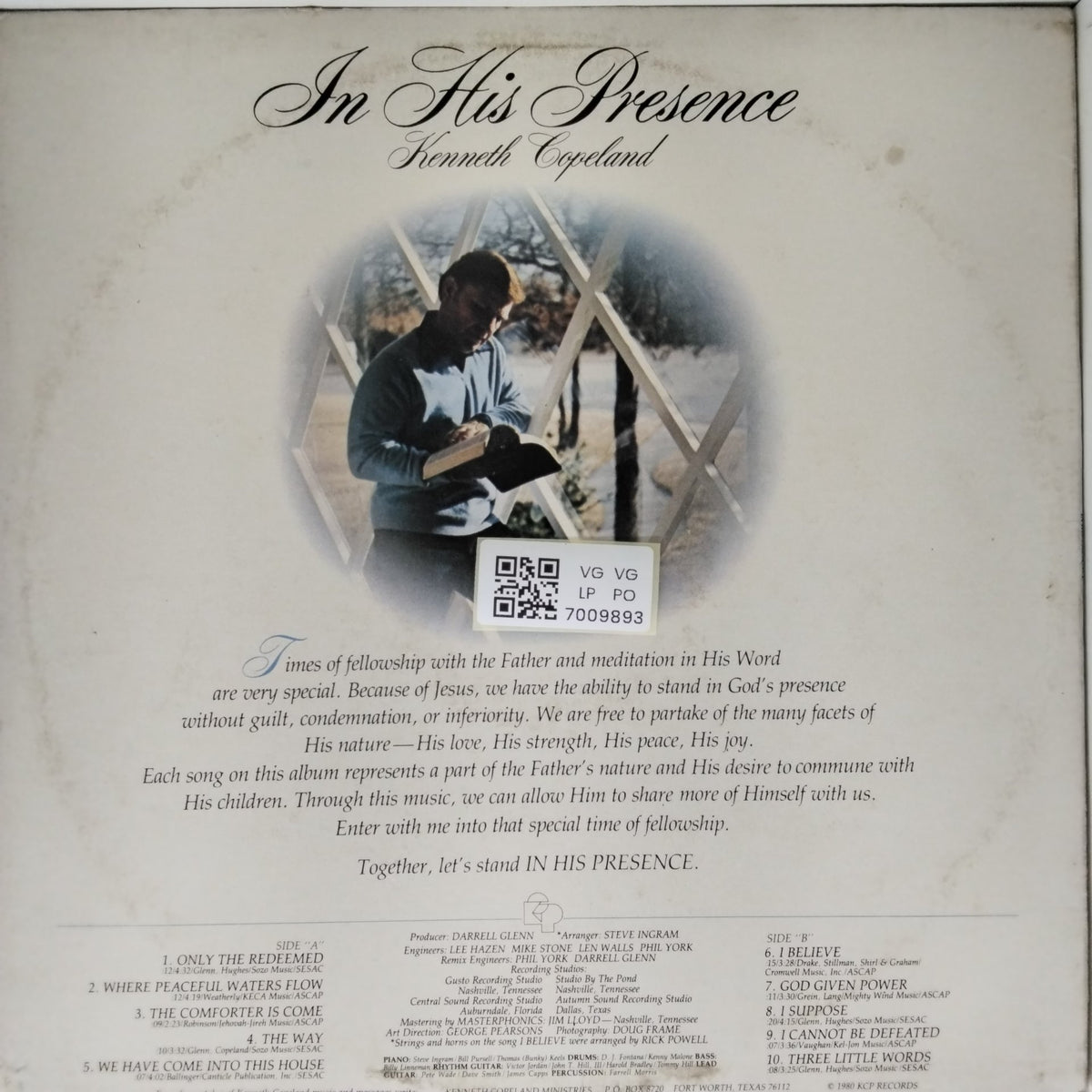 Kenneth Copeland - In His Presence (Vinyl)