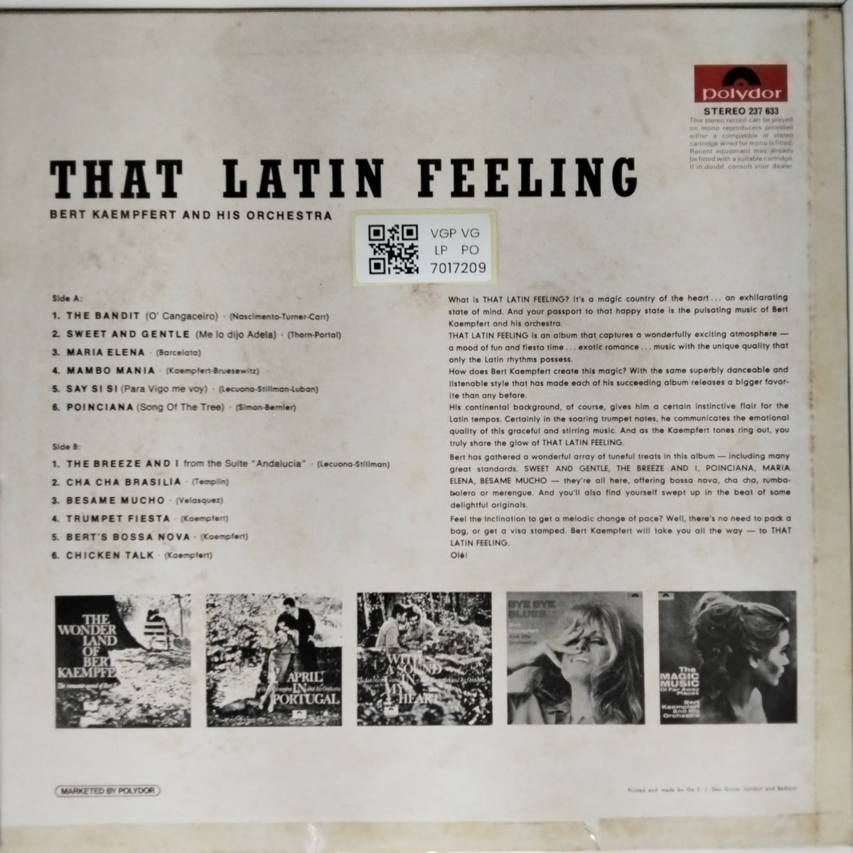 Bert Kaempfert and his Orchestra - That Latin Feeling (Vinyl)