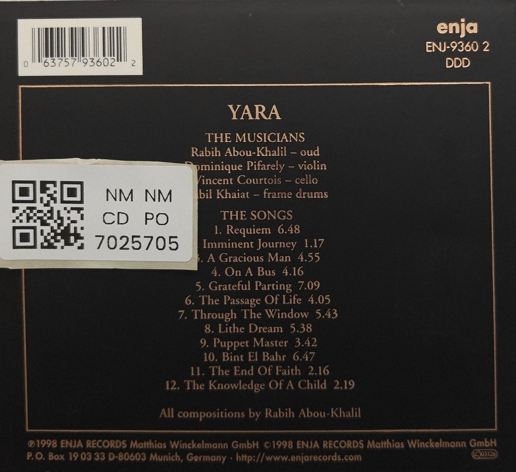 Rabih Abou-Khalil - YARA (CD)