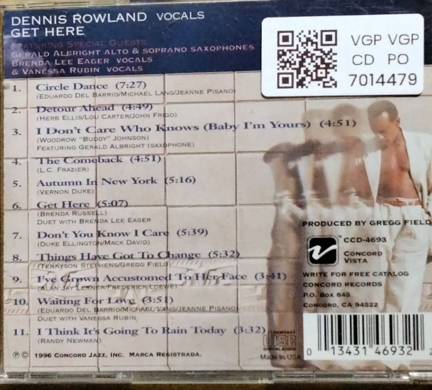 Dennis Rowland - Get Here (CD)