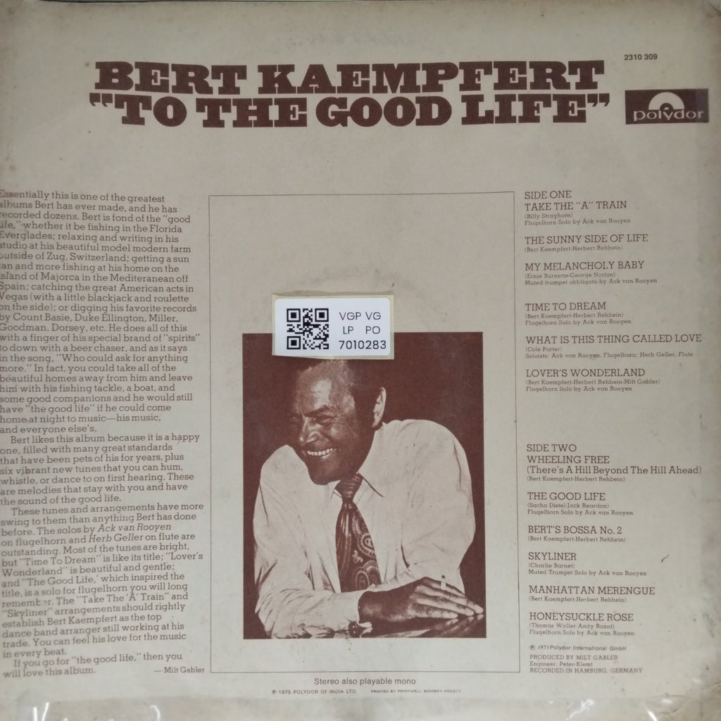 Bert Kaempfert - To The Good Life (Vinyl)