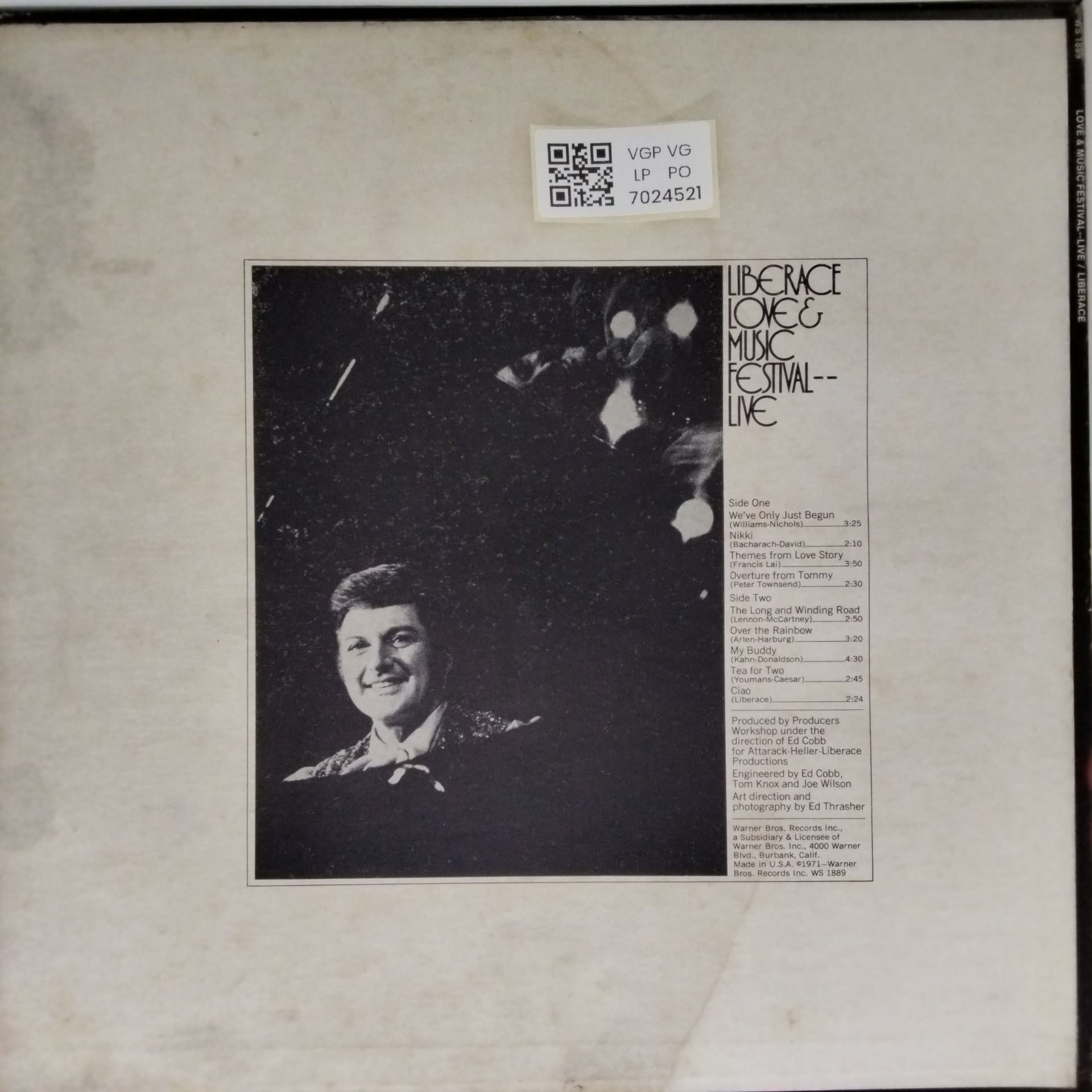 Liberace - Love & Music Festival - Live (Vinyl)