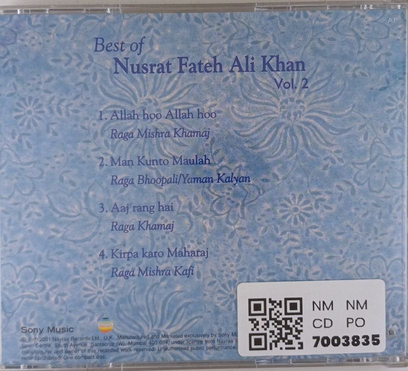 Nusrat Fateh Ali Khan - Soul of Sufi Music - Best of Nusrat Fateh Ali Khan Vol. 2 (CD)