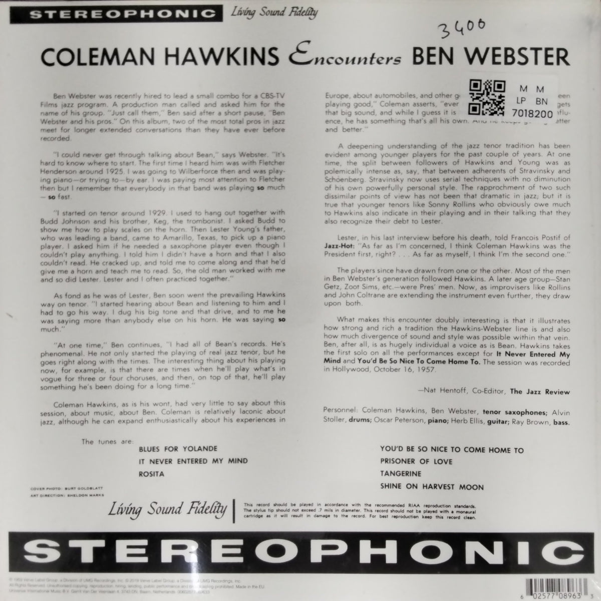 Coleman Hawkins, Ben Webster - Encounters (Vinyl)