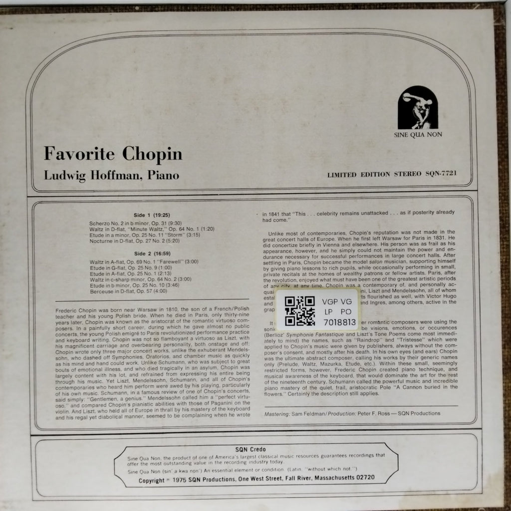 Ludwig Hoffman - Favorite Chopin (Vinyl)