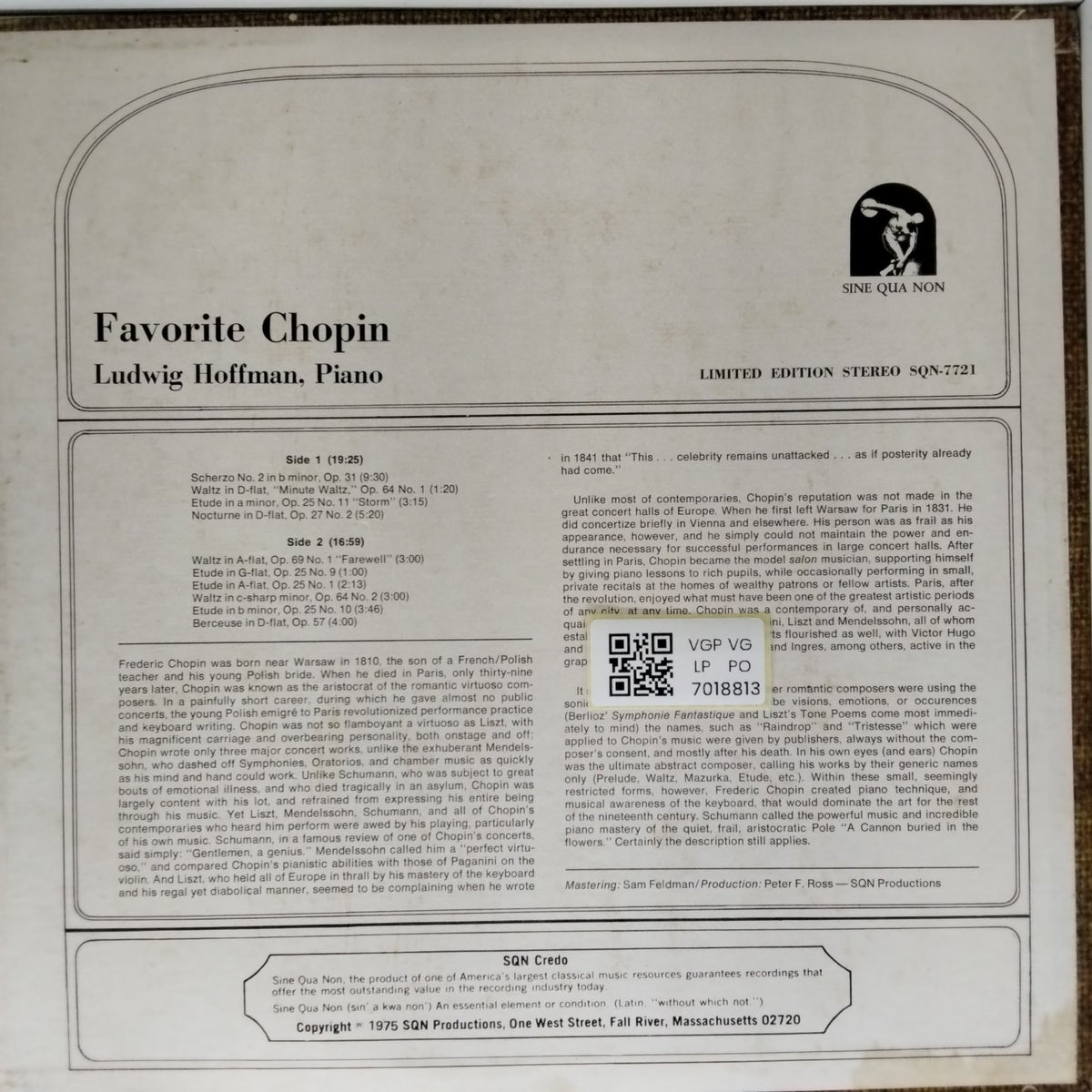 Ludwig Hoffman - Favorite Chopin (Vinyl)