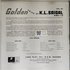 K.L. Saigal - Memories of Greatness: The Golden Voice of K.L. Saigal - Volume Two (Vinyl)