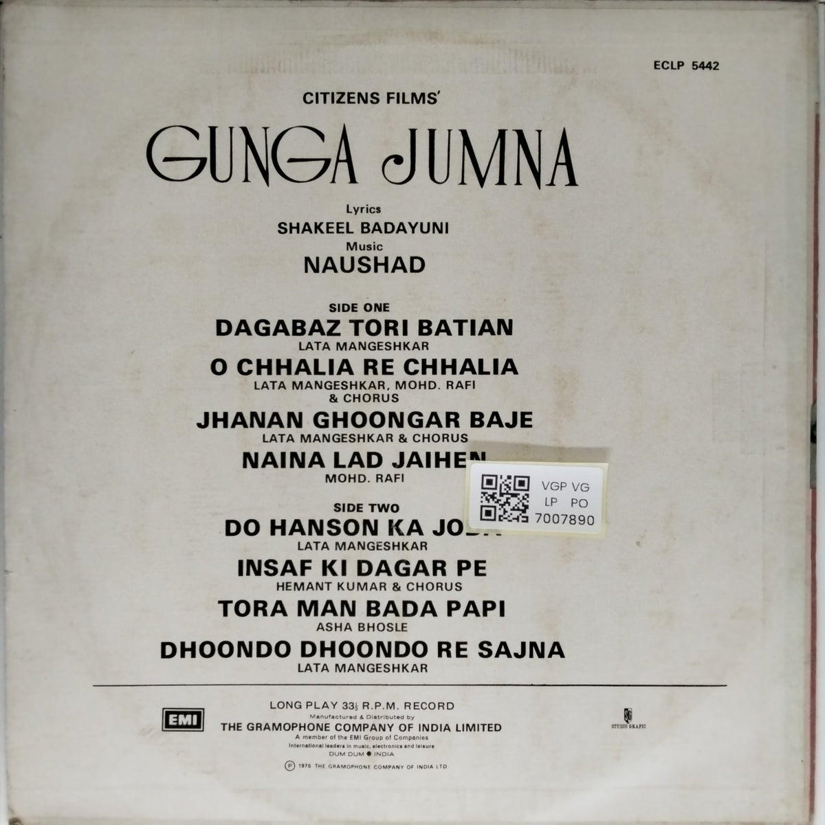 Naushad - Gunga Jumna (Vinyl)