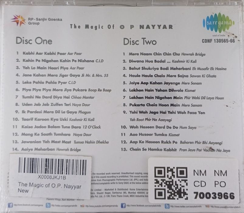 O P Nayyar - The Magic Of O P Nayyar (CD) (2)