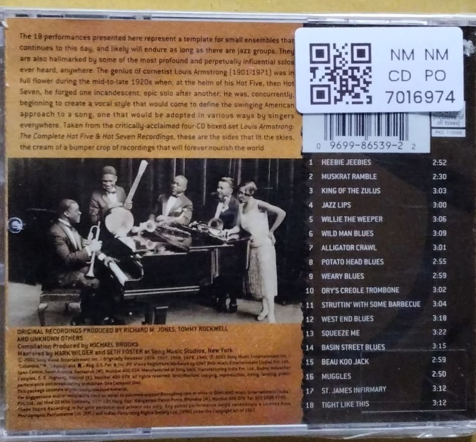 Louis Armstrong - The Best Of Louis Armstrong: The Hot Five and Hot Seven Recordings (CD)