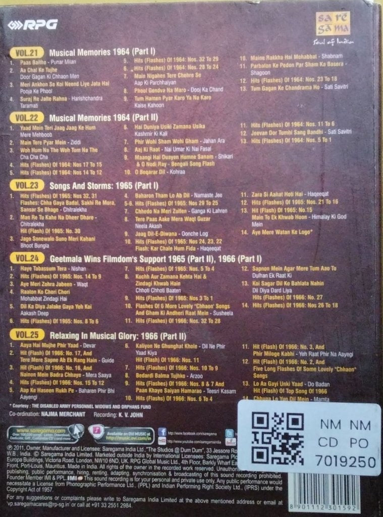Various - Geetmala Ki Chhaon Mein - Volumes 21-25 (CD) (5)