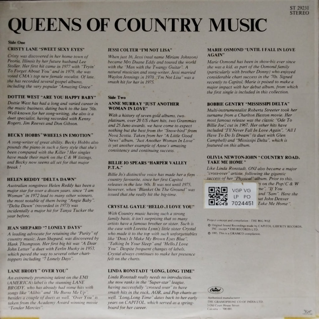 Various - Queens of Country Music (Vinyl)