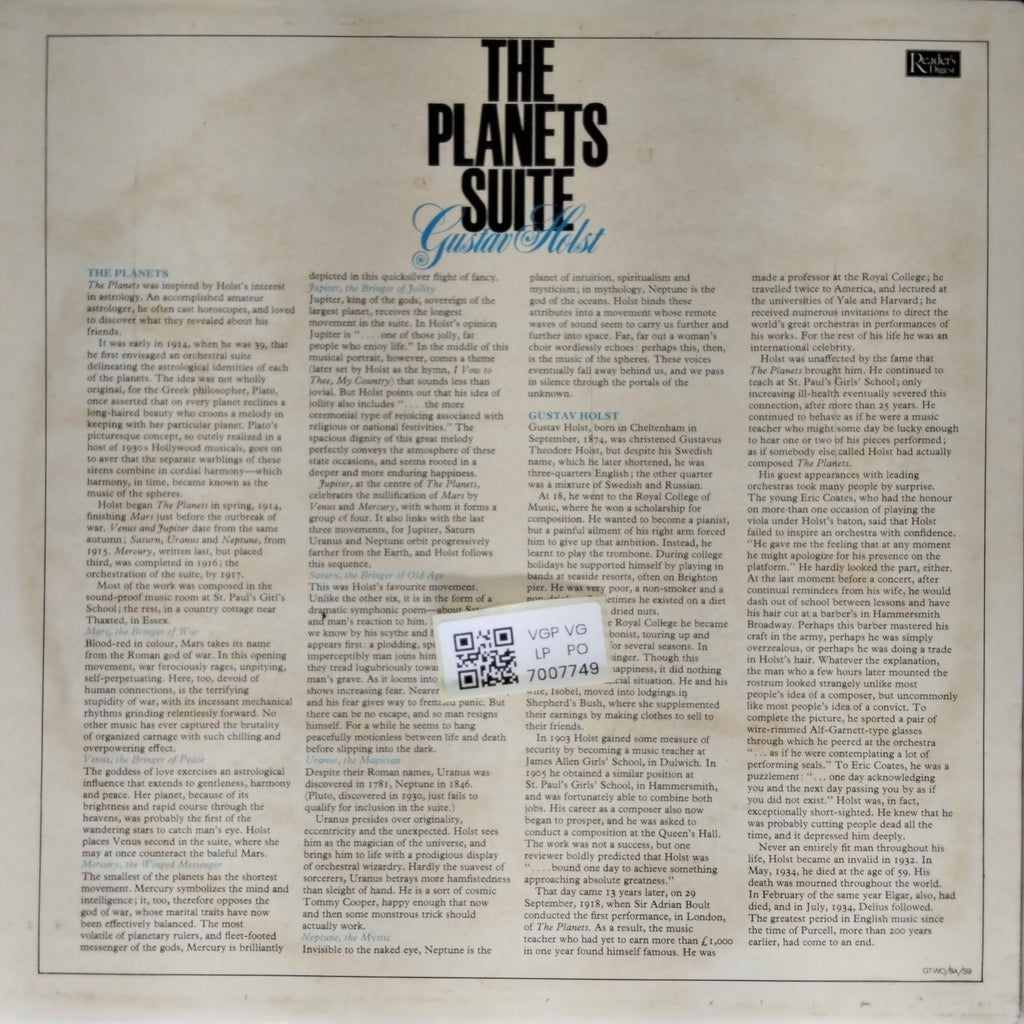 Gustav Holst - The Planets Suite (Vinyl)