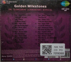Dr. Gangubai Hangal - Golden Milestones (CD)
