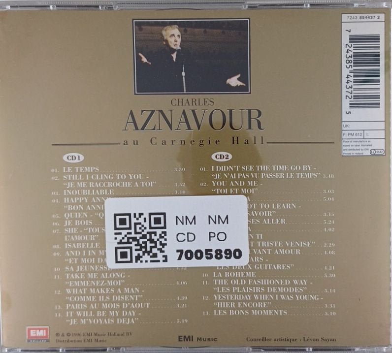 Charles Aznavour - Au Carnegie Hall (CD) (2)