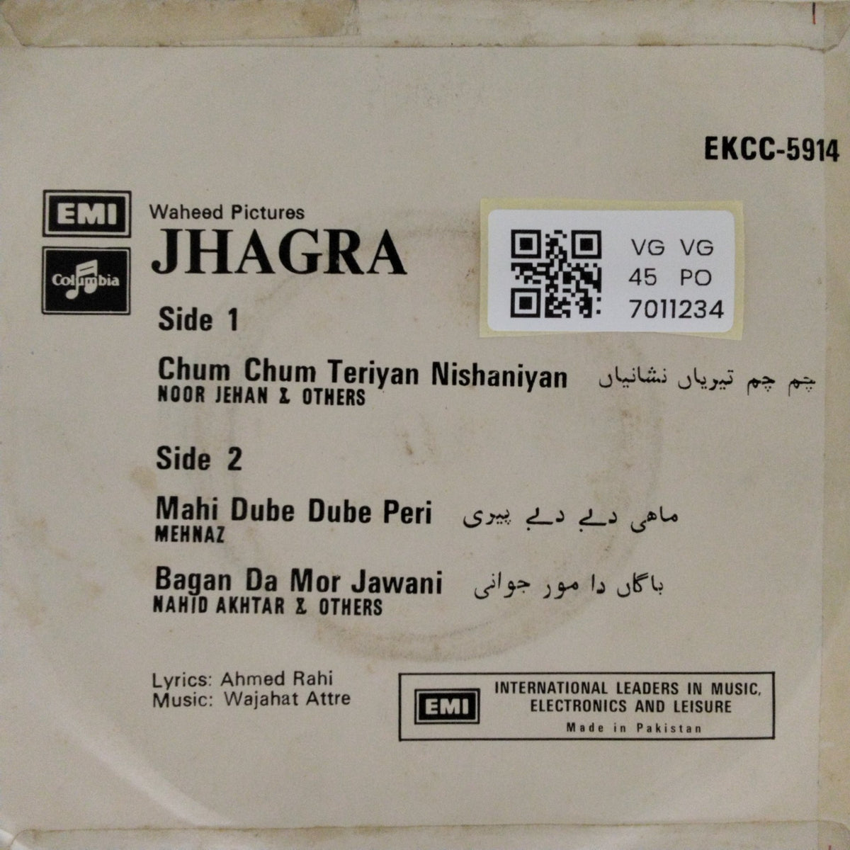 Wajahat Attre - JHAGRA (45-RPM)