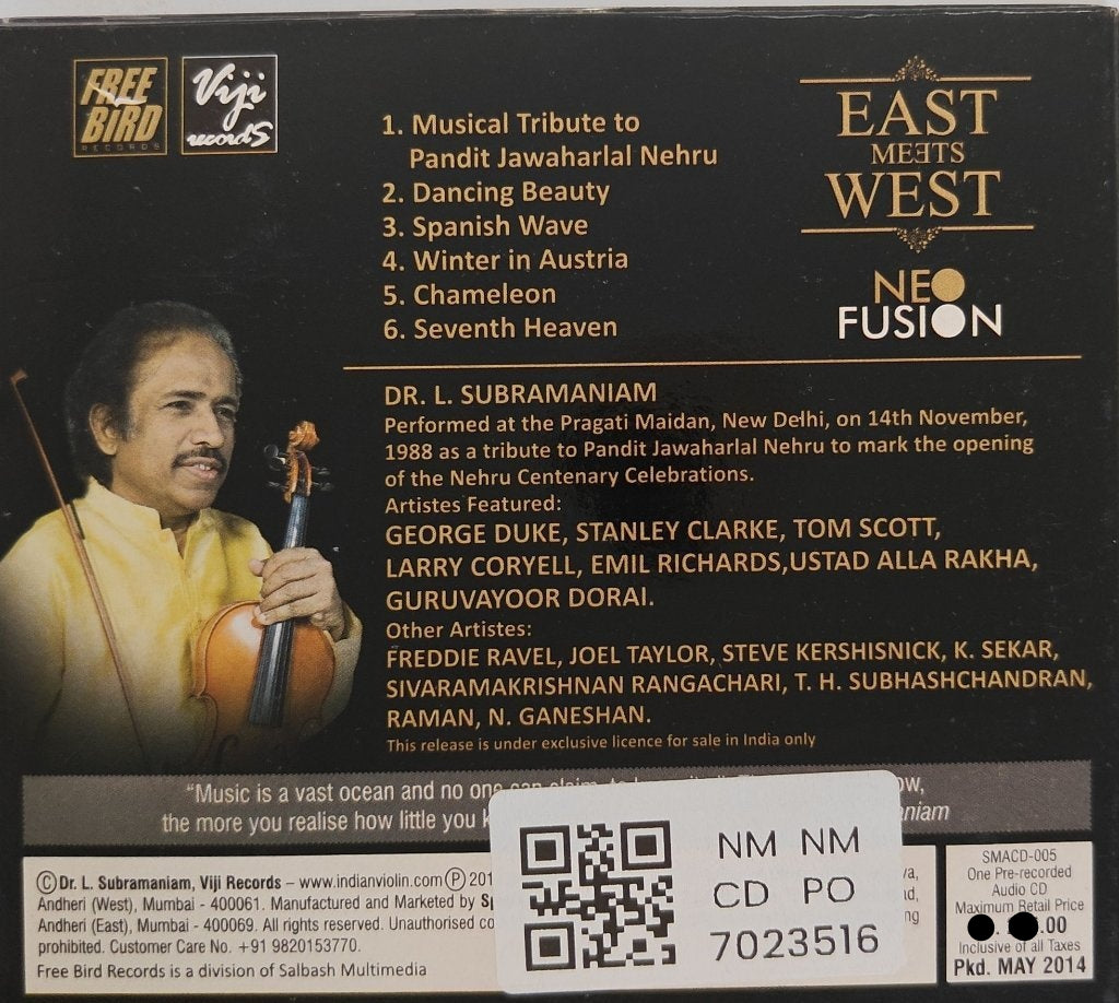 Dr. L. Subramaniam - East Meets West (CD)