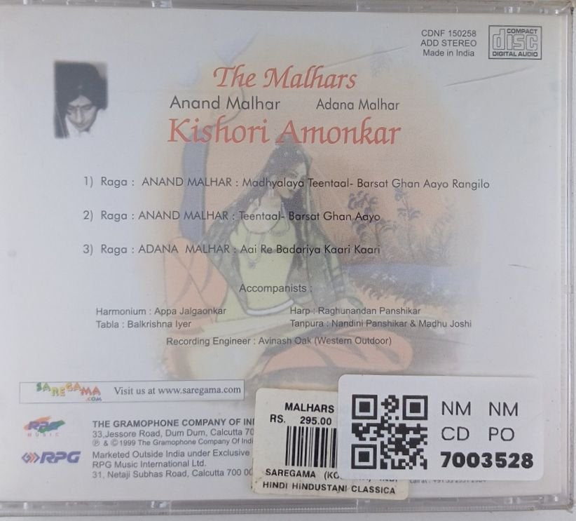 Kishori Amonkar - The Malhars (CD)