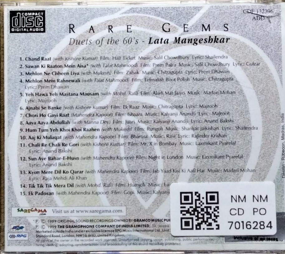 Lata Mangeshkar - Duets of the 60's (CD)