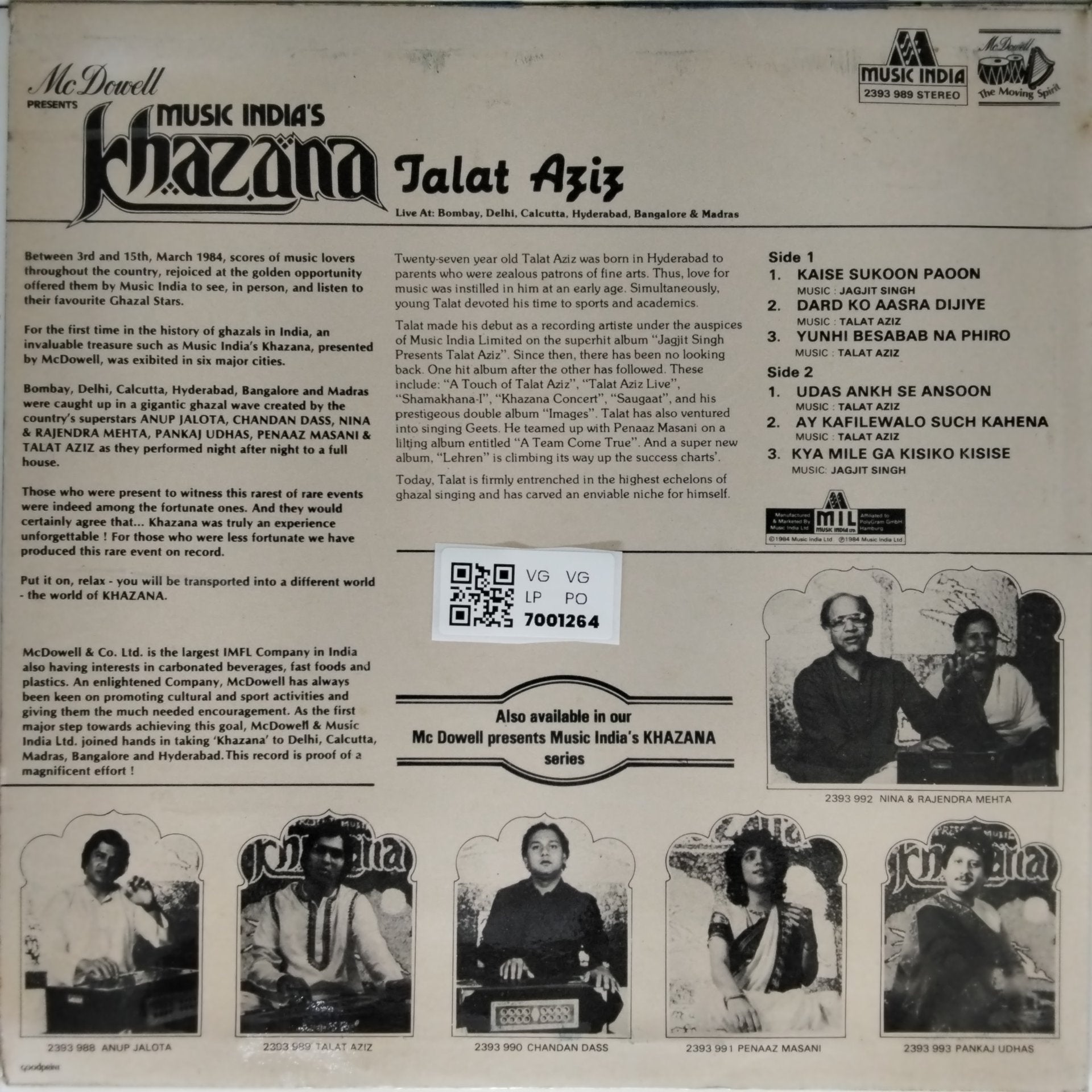 Talat Aziz - Khazana (Vinyl)