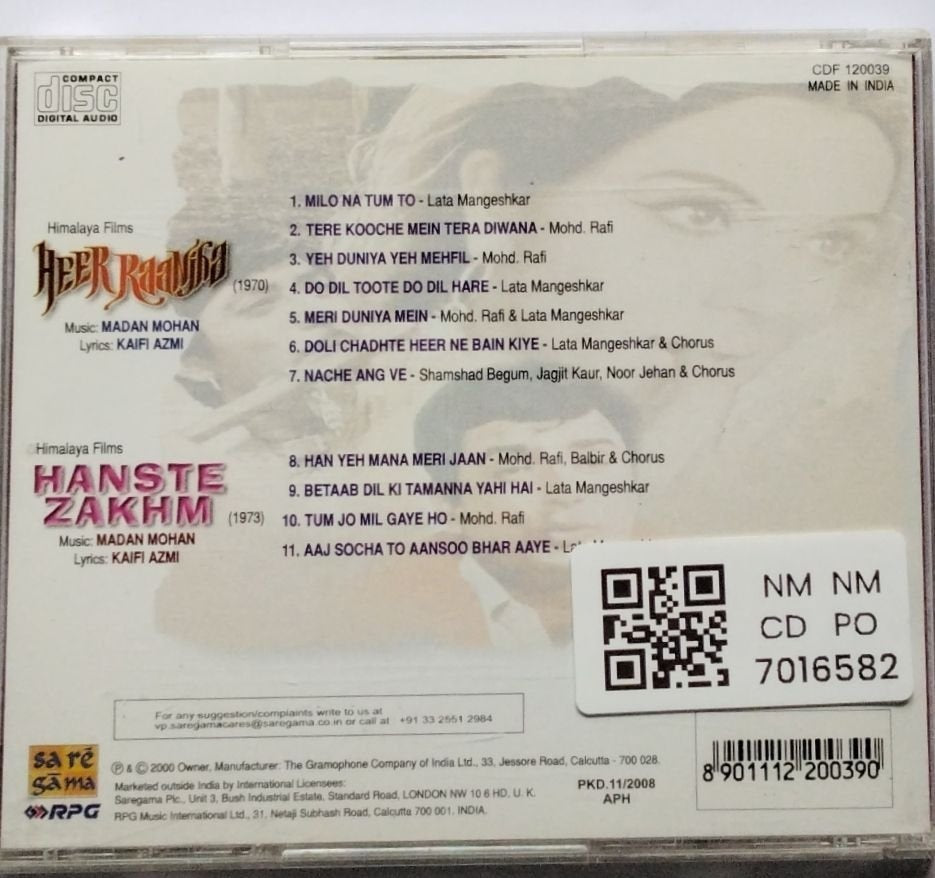 Madan Mohan - Heer Raanjha / Hanste Zakhm (CD)