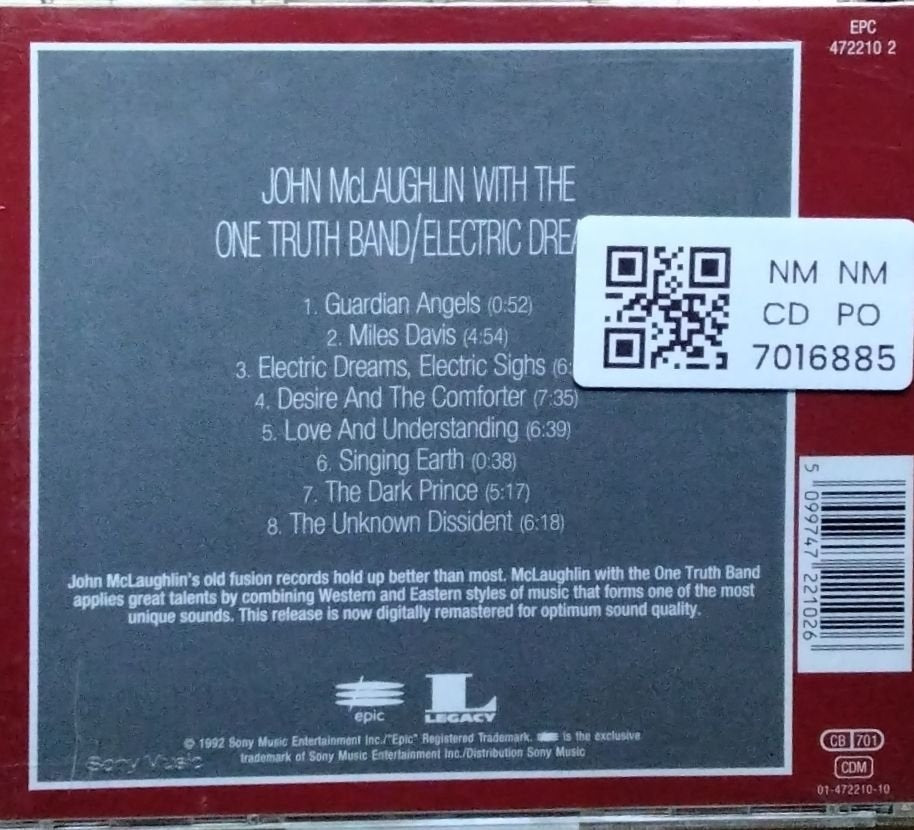 John McLaughlin, The One Truth Band - Electric Dreams (CD)