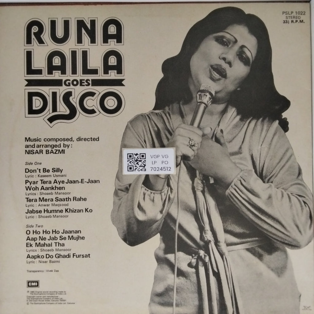 Nisar Bazmi - Runa Laila Goes Disco (Vinyl)
