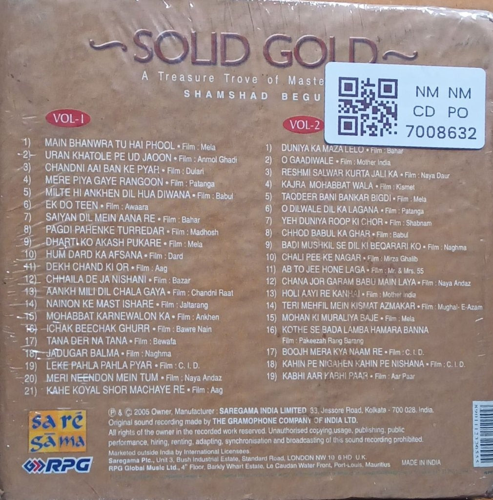 Shamshad Begum - Solid Gold: A Treasure Trove of Masterpieces (CD) (2)