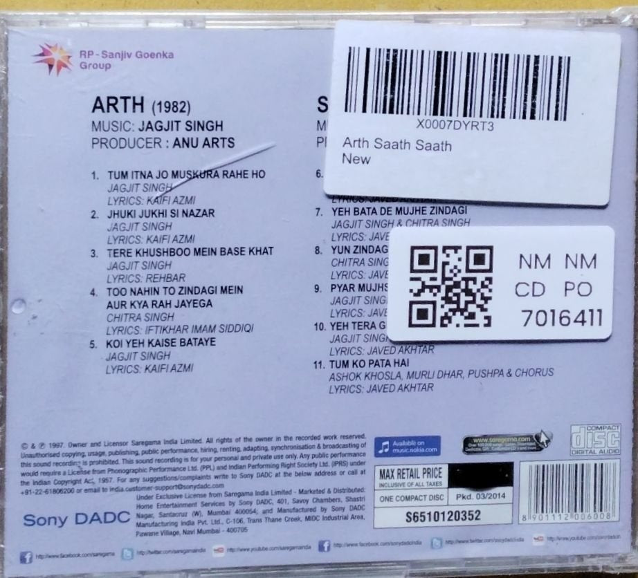 Jagjit Singh - Saath-Saath / Arth (CD)