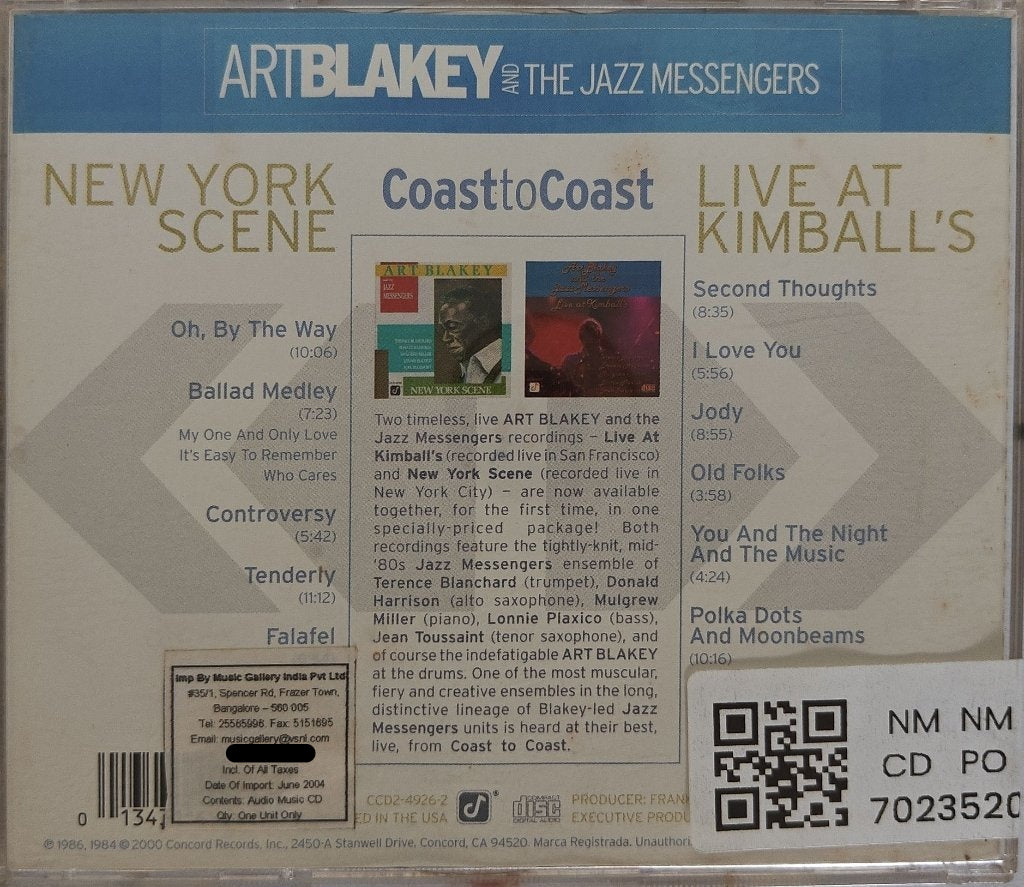 Art Blakey and The Jazz Messengers - Coast to Coast (CD)