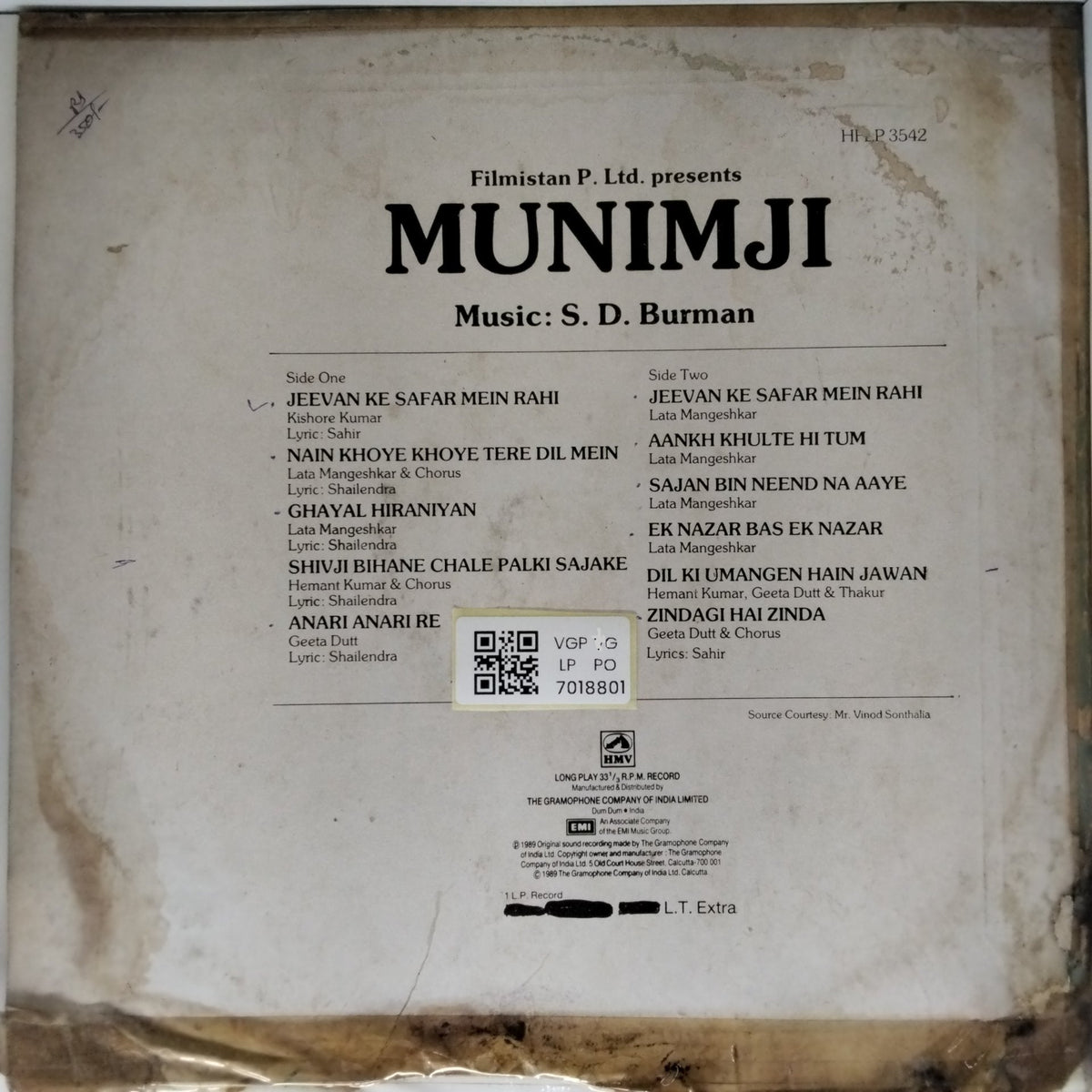 S. D. Burman - Munimji (Vinyl)