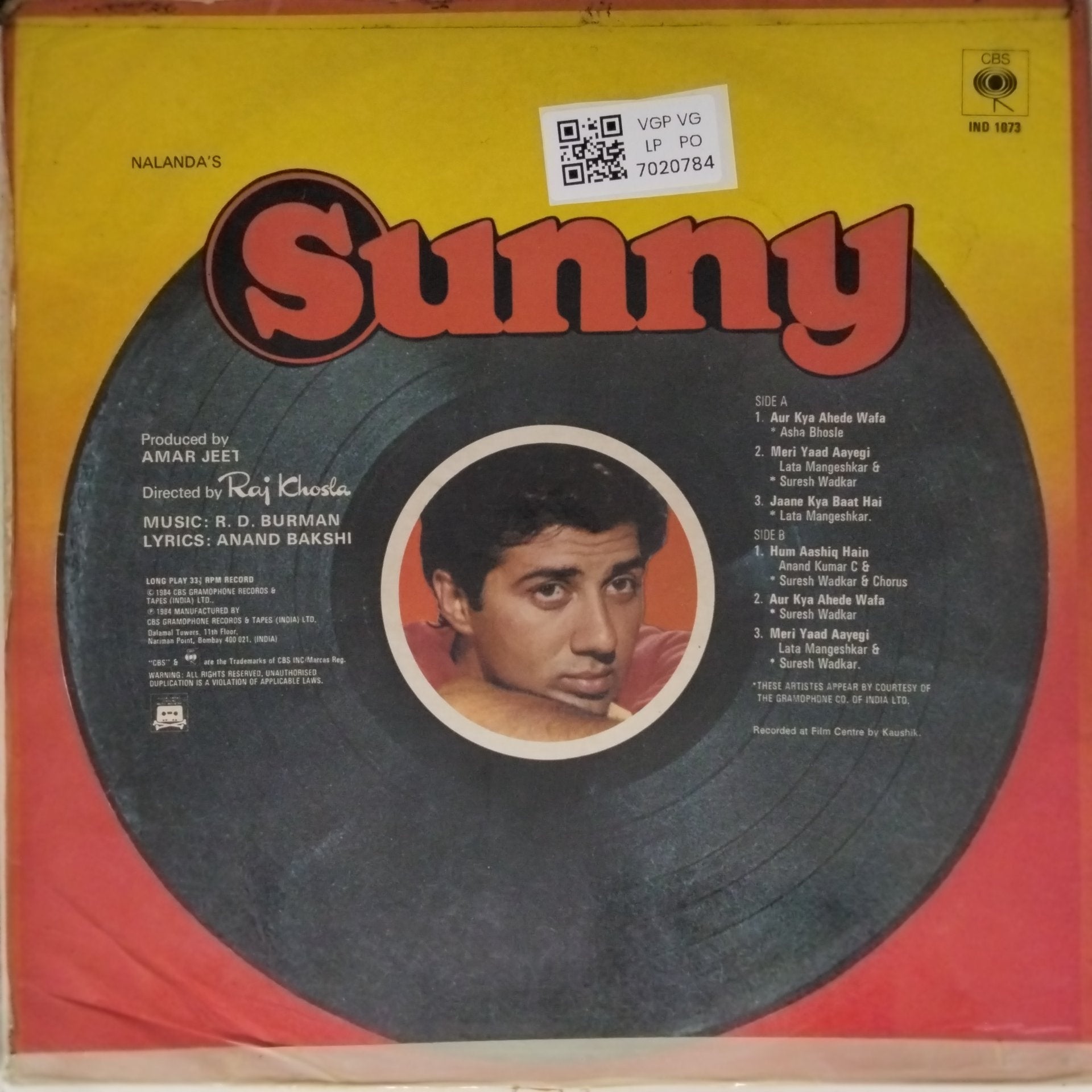 R. D. Burman - Sunny (Vinyl)